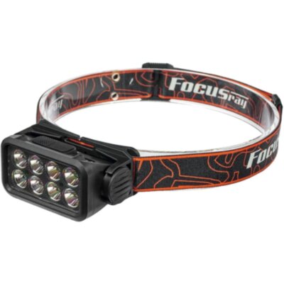 Фонарь налобный FOCUSray 1300 8 диодов,акку 18650 встроенный,1200мАН,3,7V, 2490197