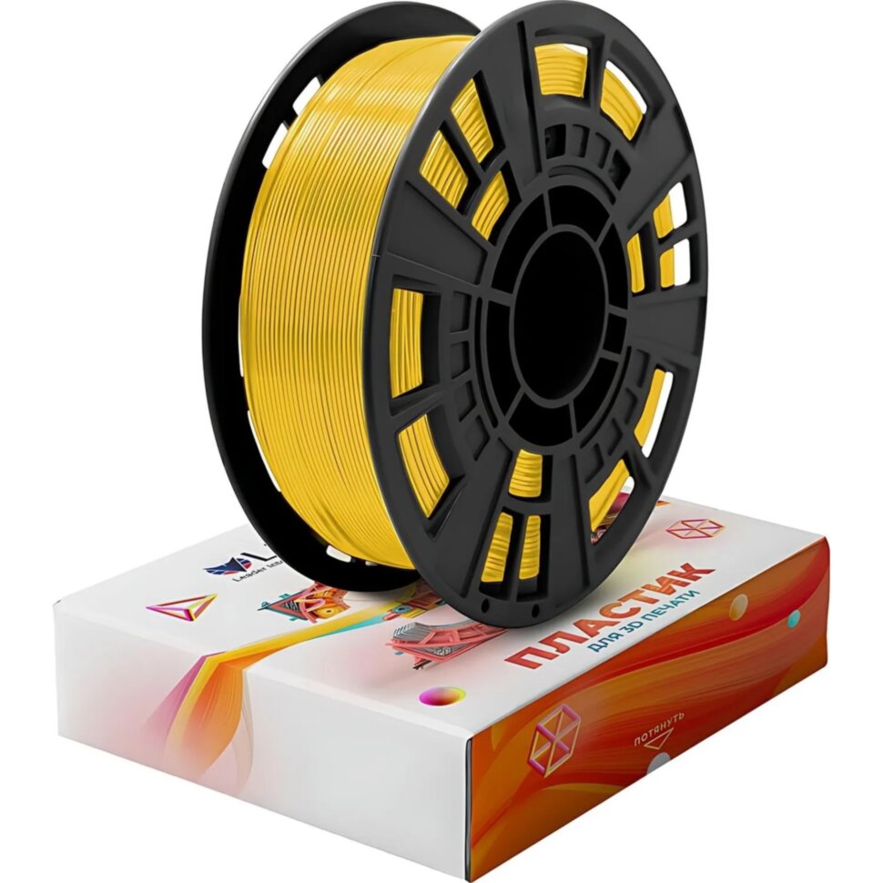 Пластик PETG+ LIDER-3D для 3D принтера, 1.75 мм/желт./1 кг, 2361834