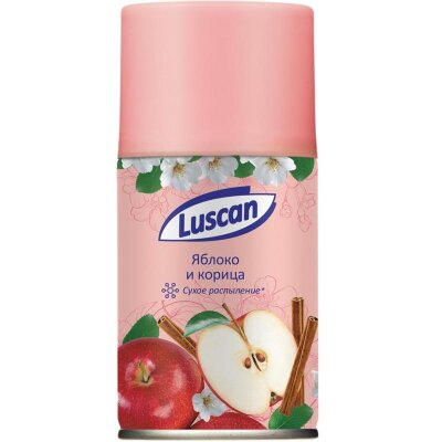 Баллон сменный для автоосвежителя Luscan 250мл Яблоко и корица сухое распыл, 1564003