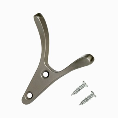 Вешалка настенная УЗК_Крючок двухрожковый StahlBuro 206SN(16164)мат.никель, 2425683