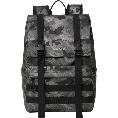 Рюкзак для ноутбука RIVACASE 7621 grey camo Sherwood-ECO Rolltop 15л, 15.6, 2391408
