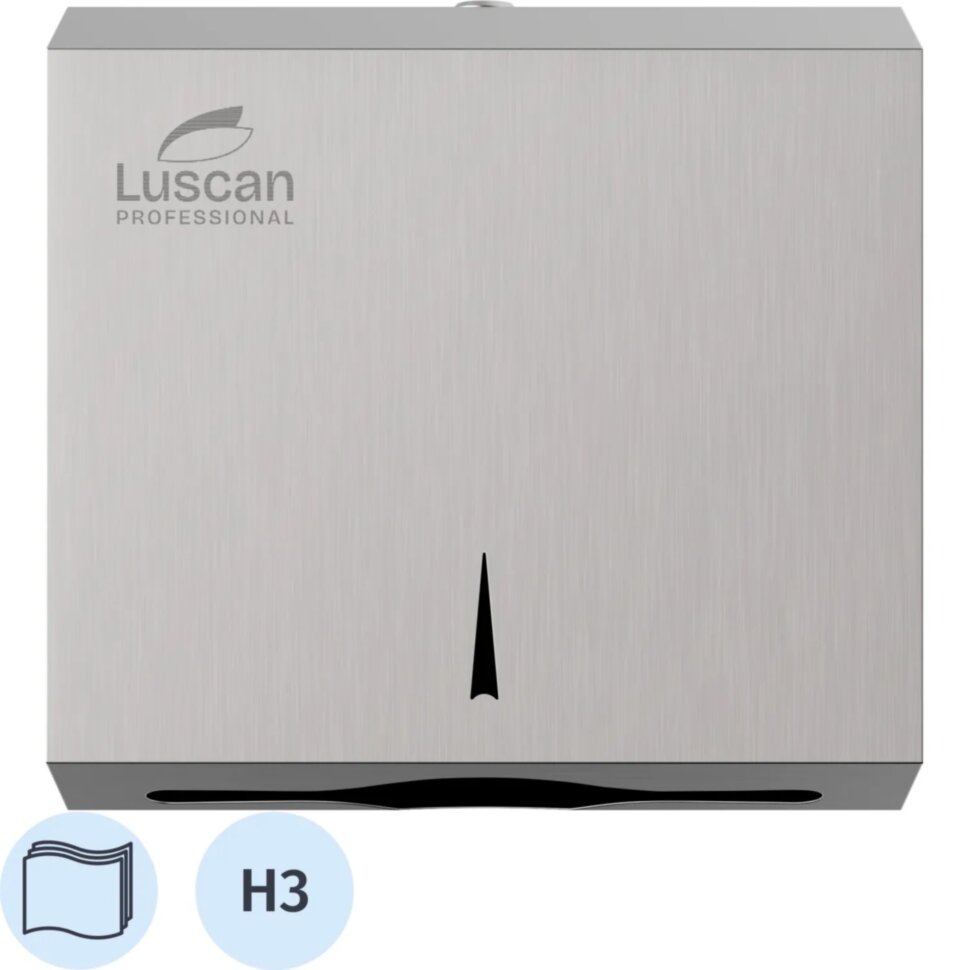 Диспенсер для полотенец лист Luscan Professional Vслож металл, 1995294