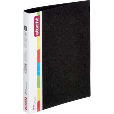 Папка на 2-х кольцах пласт. 25/32мм А4 Attache 07 черный, 639768