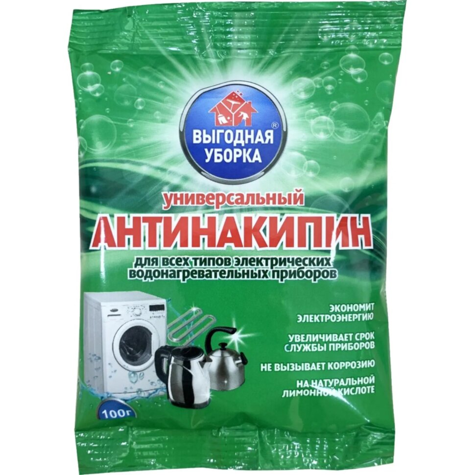 Средство для удаления накипи Антинакипин ВЫГОДНАЯ УБОРКА Универс. 100г,3274, 2315688