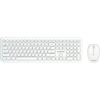 Набор клавиатура+мышь Smartbuy мультимедийный, белый (SBC-666395AG-W), 2001796