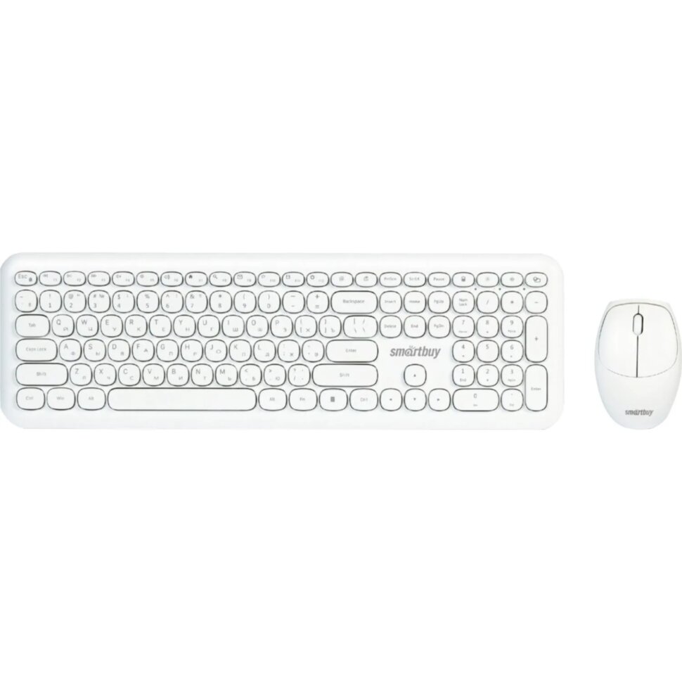 Набор клавиатура+мышь Smartbuy мультимедийный, белый (SBC-666395AG-W), 2001796