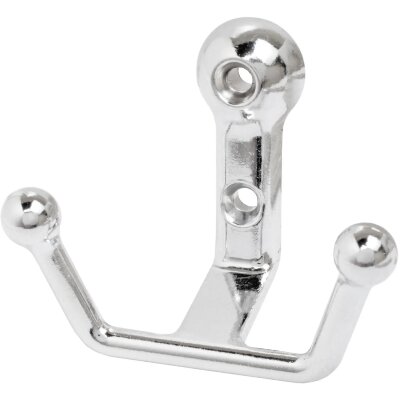 Вешалка настенная УЗК_Крючок двухрожковый StahlBuro 308 CP (16130) хром, 2425689