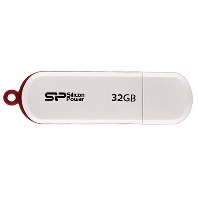 Флеш-память Silicon Power LuxMini 320, 32Gb, USB 2.0, бел, SP032GBUF2320V1W, 328959
