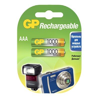Аккумулятор GP 950mAh АAA 100AAAHC-2DECRC2/ 200AAAHCRGY-2CRCB2 бл/2шт, 78043